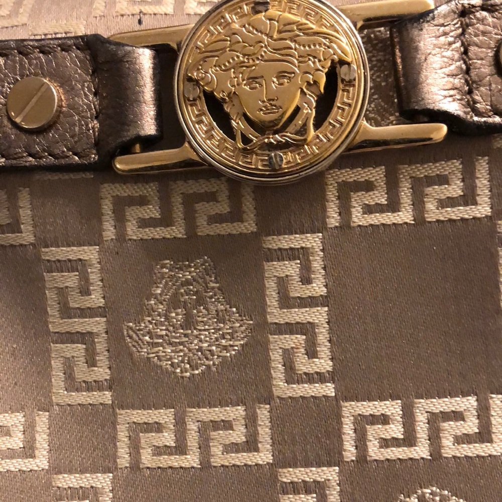 Versace Bag- Taupe/ Pewter  Color